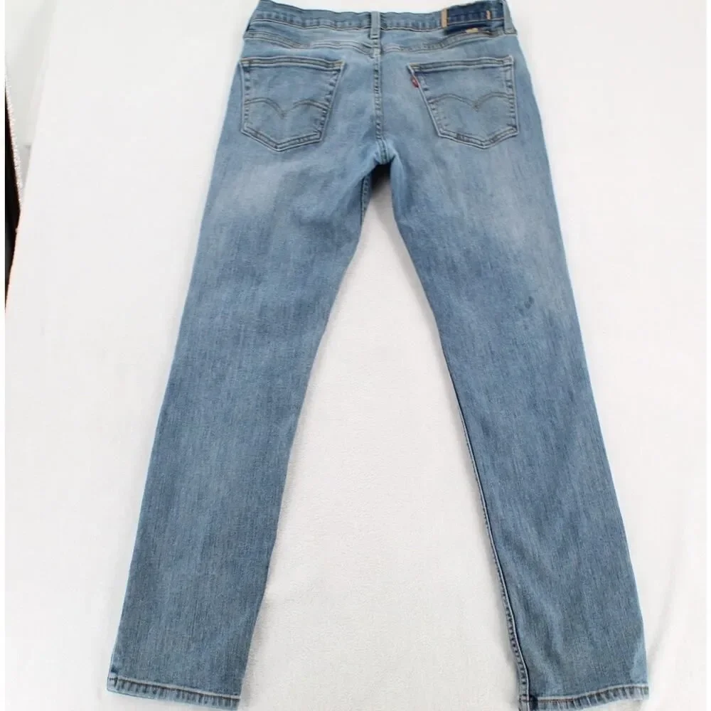Levi's Blue 511 Cotton Blend Straight Leg Mid Rise Mens Denim Jeans Size 32x32